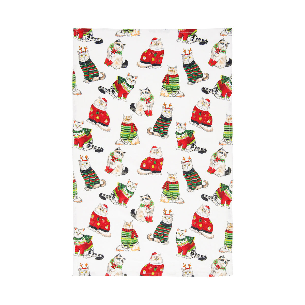 Cat Christmas Printed Kitchen Towel