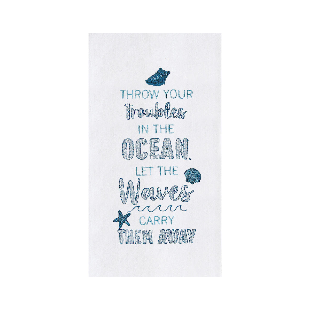 Let The Waves Flour Sack Kitchen Towel