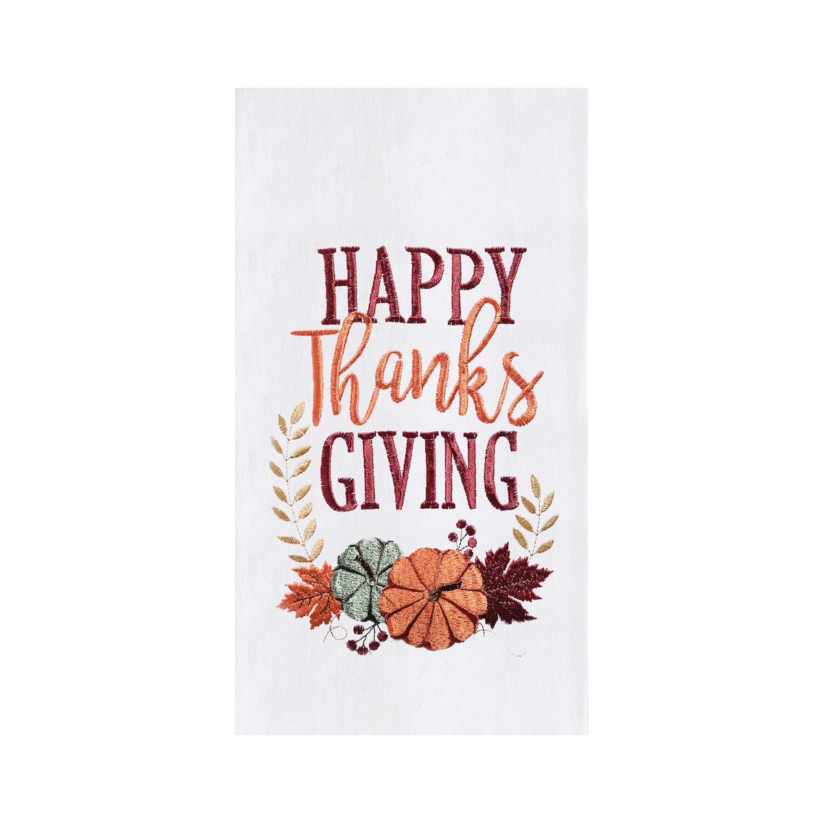 Happy Thanksgiving Pumpkin Flour Sack Kitchen Towel