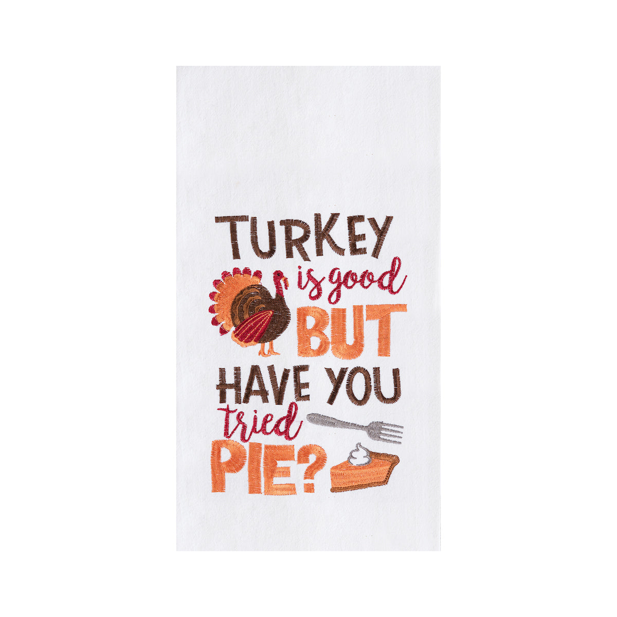 Turkey and Pie Flour Sack Kitchen Towel