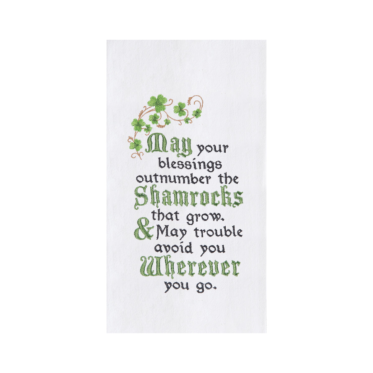 Outnumber The Shamrocks Flour Sack Kitchen Towel
