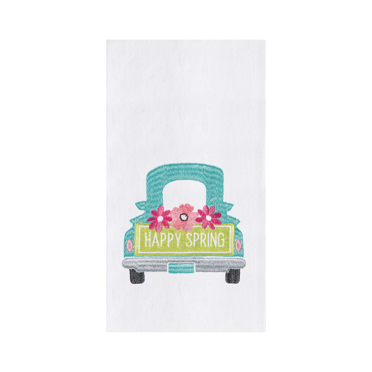 Happy Spring Truck Flour Sack Kitchen Towel