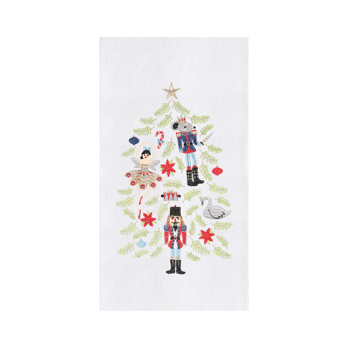 Nutcrackers Christmas Tree Flour Sack Kitchen Towel