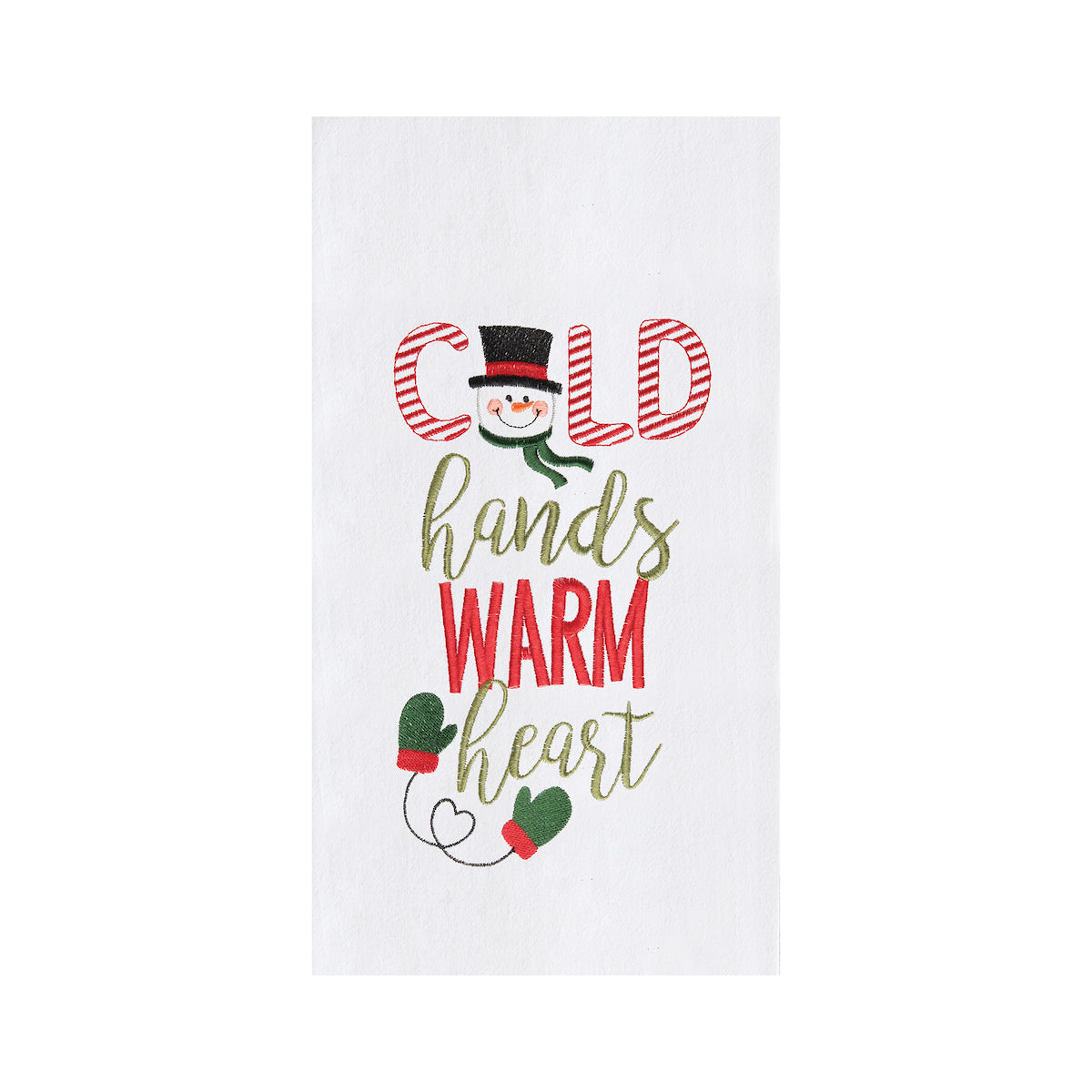 Cold hands Warm Heart Flour Sack Kitchen Towel