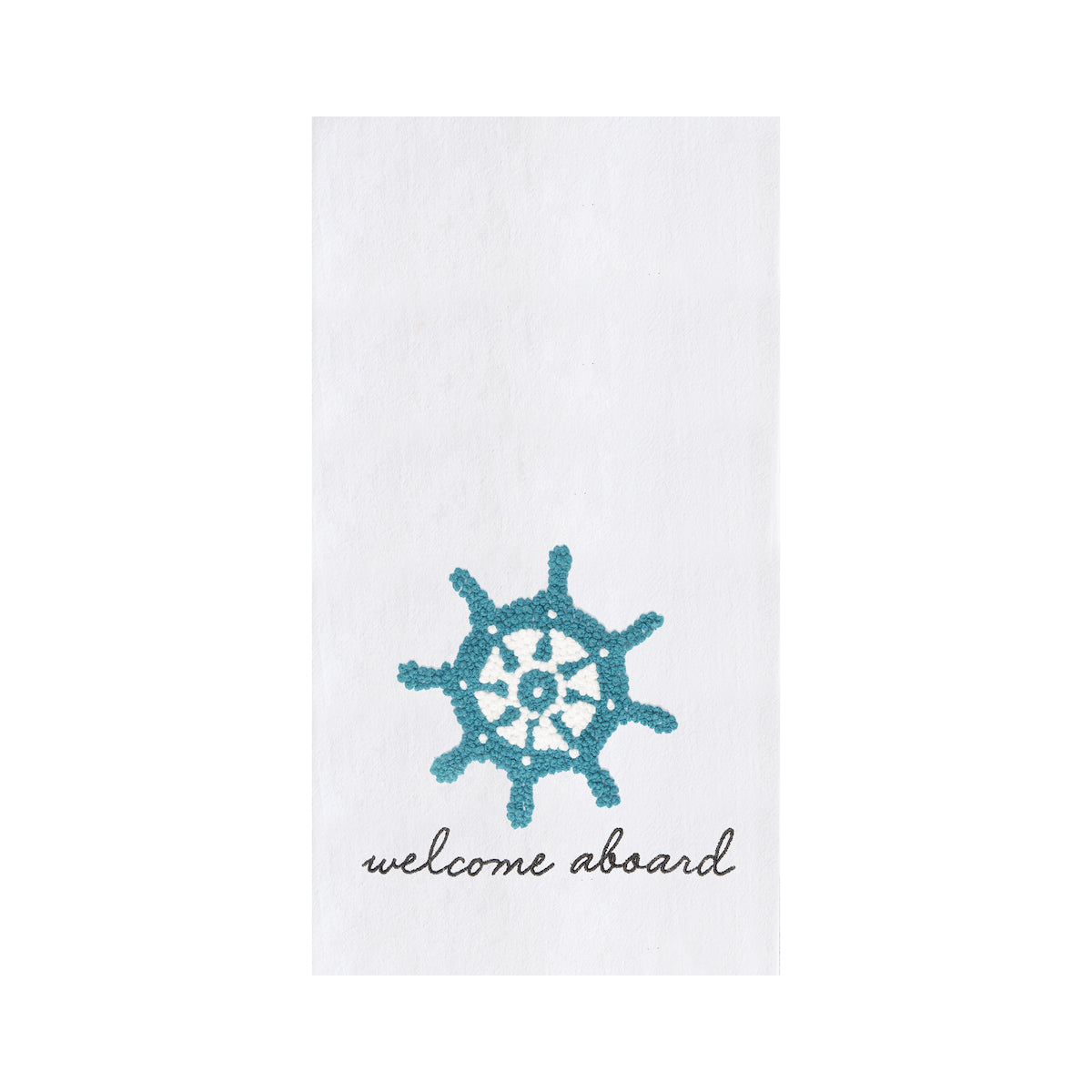 Ships Wheel French Knot Kitchen Towel