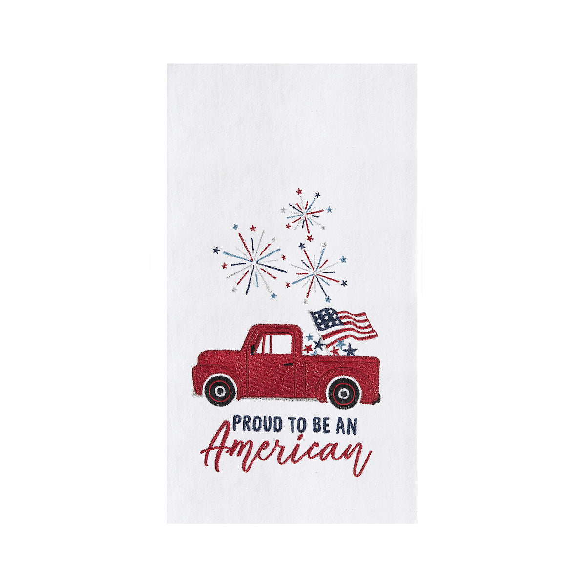 Proud To Be An American Flour Sack Kitchen Towel