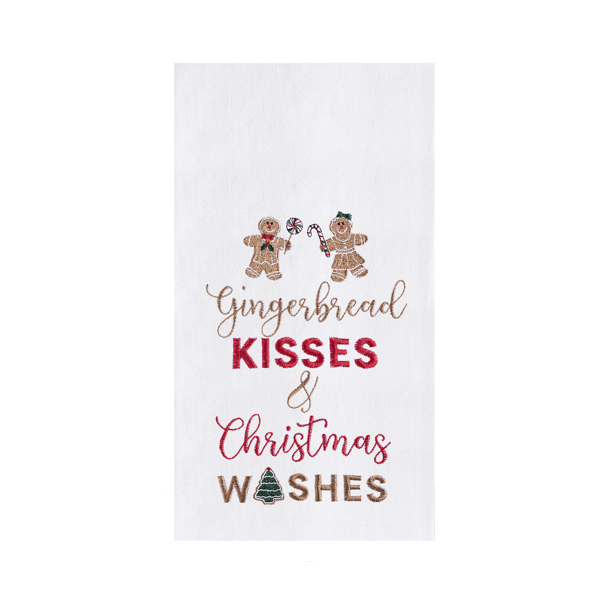 Gingerbread Kisses Flour Sack Kitchen Towel