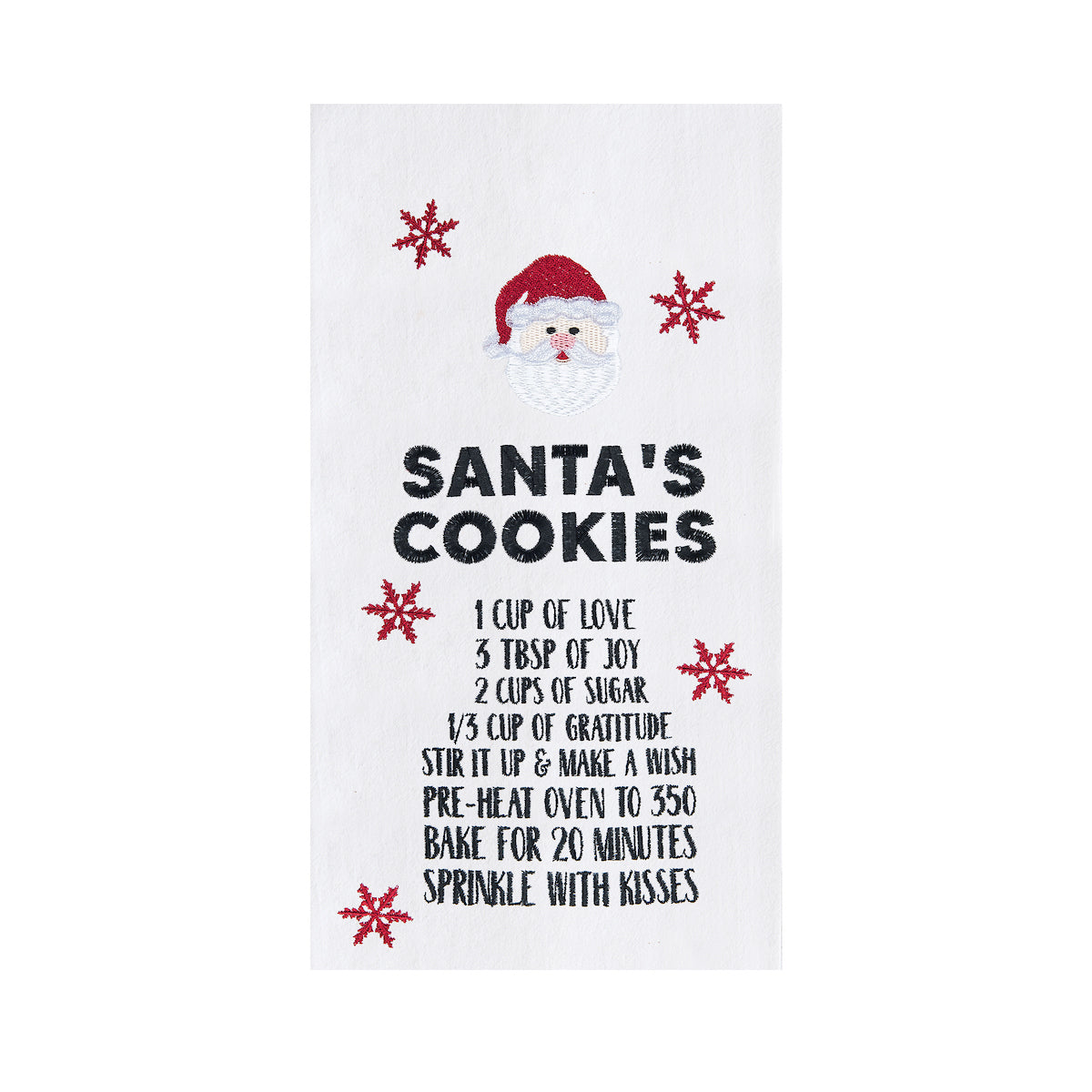 Santas Cookies Flour Sack Kitchen Towel