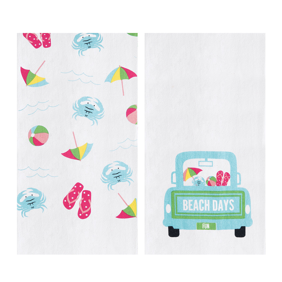 Truck Beach Days Printed Kitchen Towel, Set of 2
