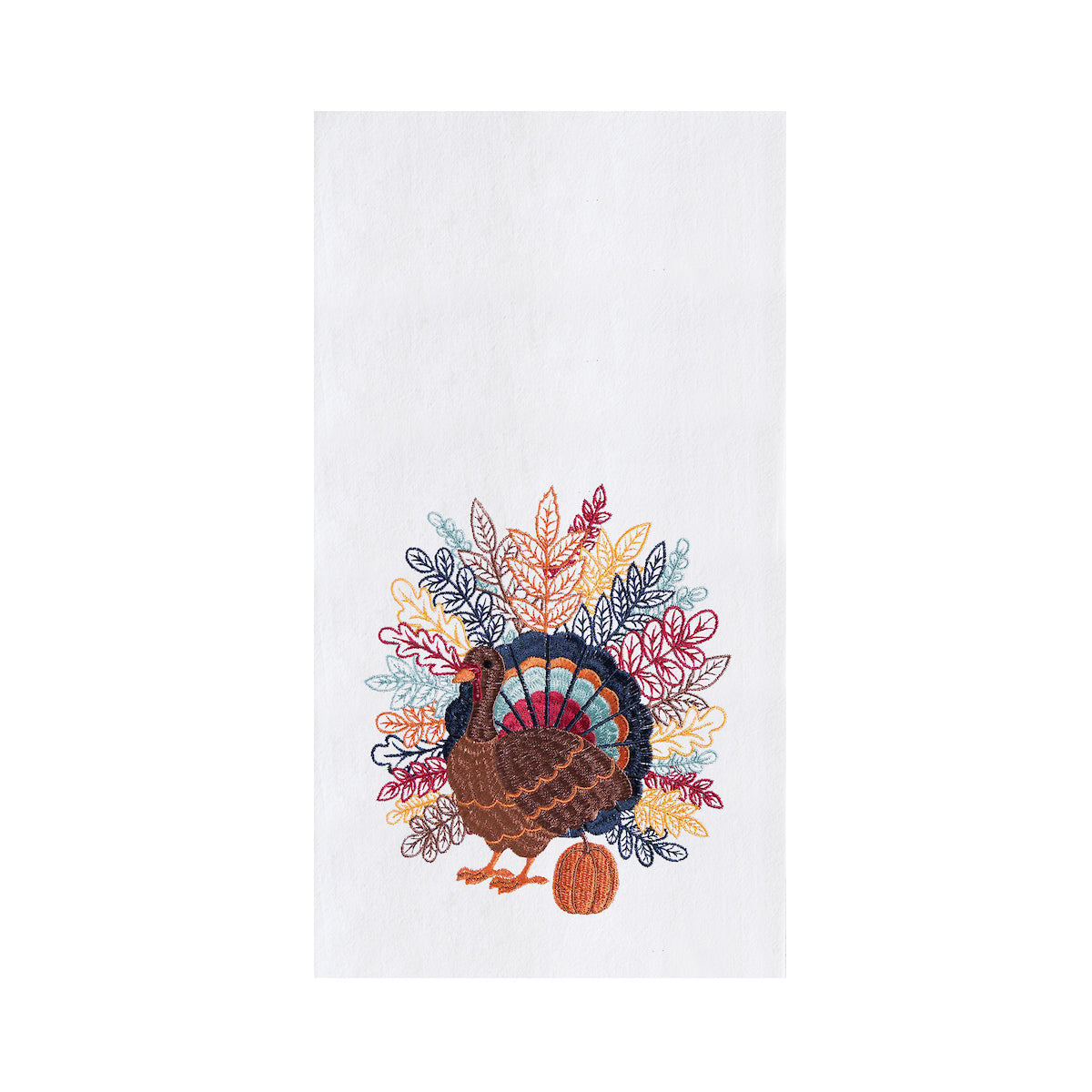 Colorful Harvest Turkey Flour Sack Kitchen Towel