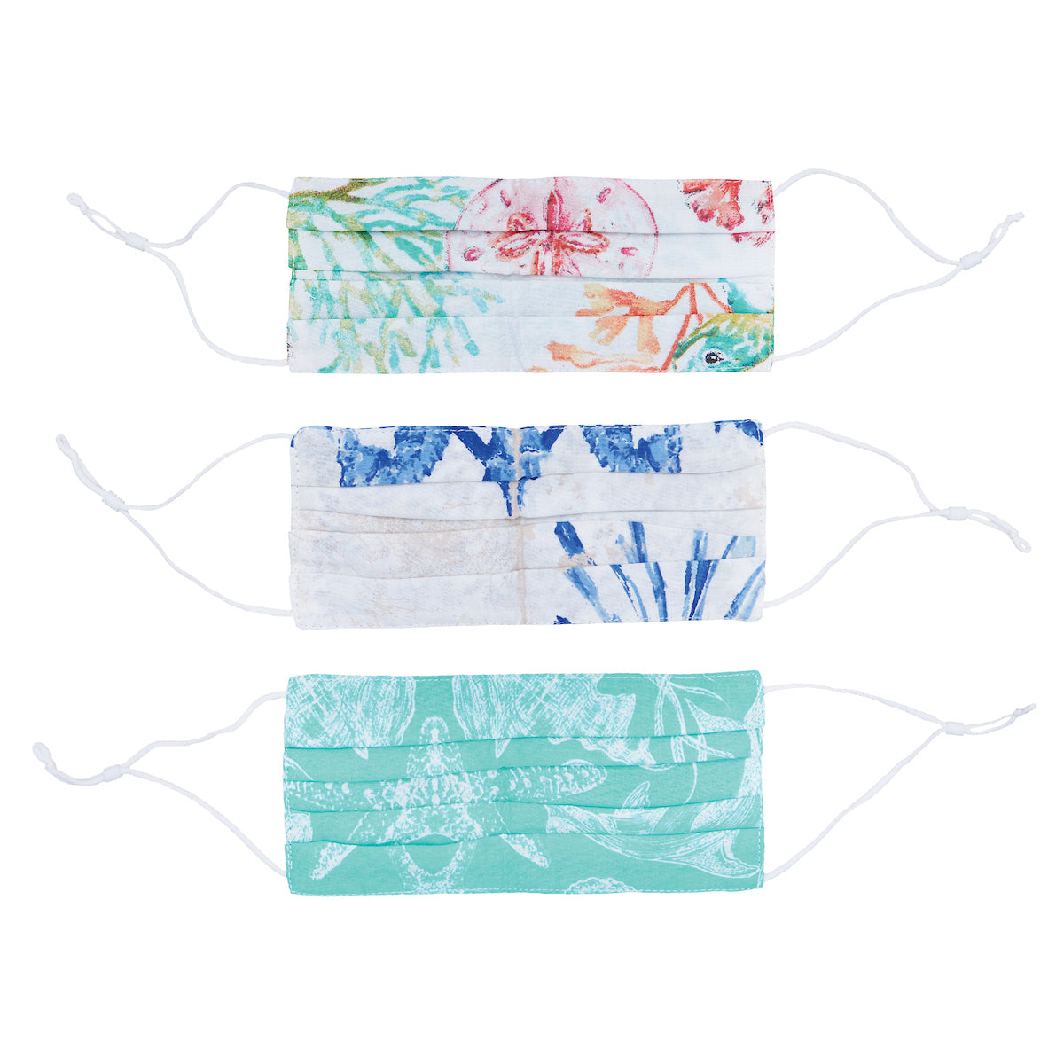 Blue Coastal Oblong Face Covering