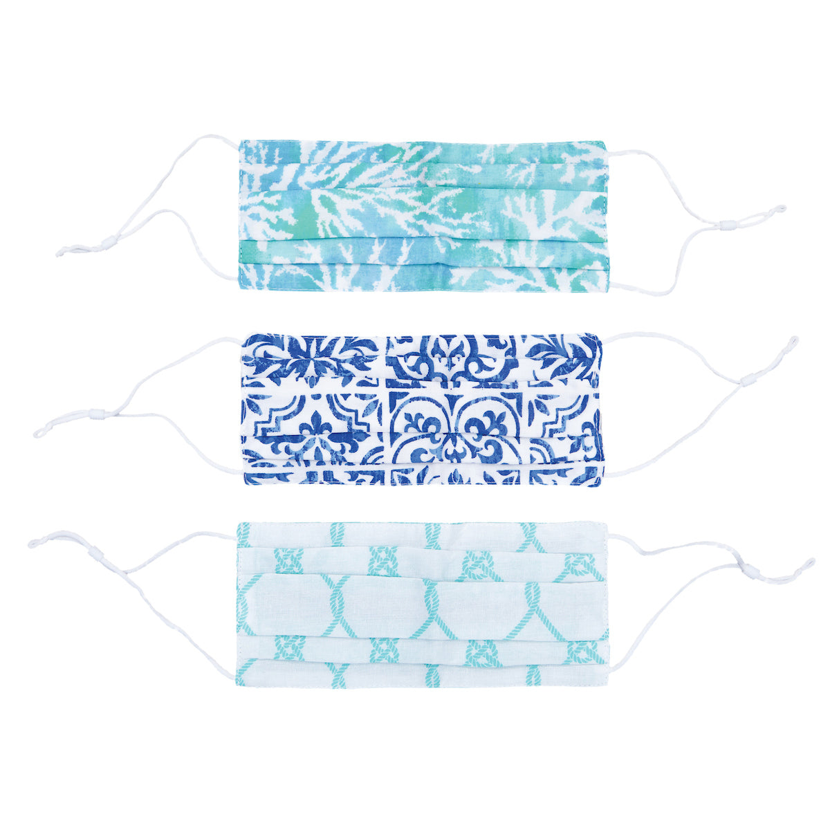 Blue Coastal Oblong Face Covering