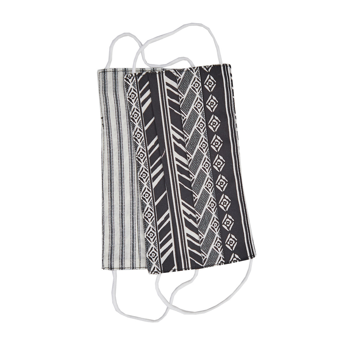 Black Stripes Cotton Face Covering