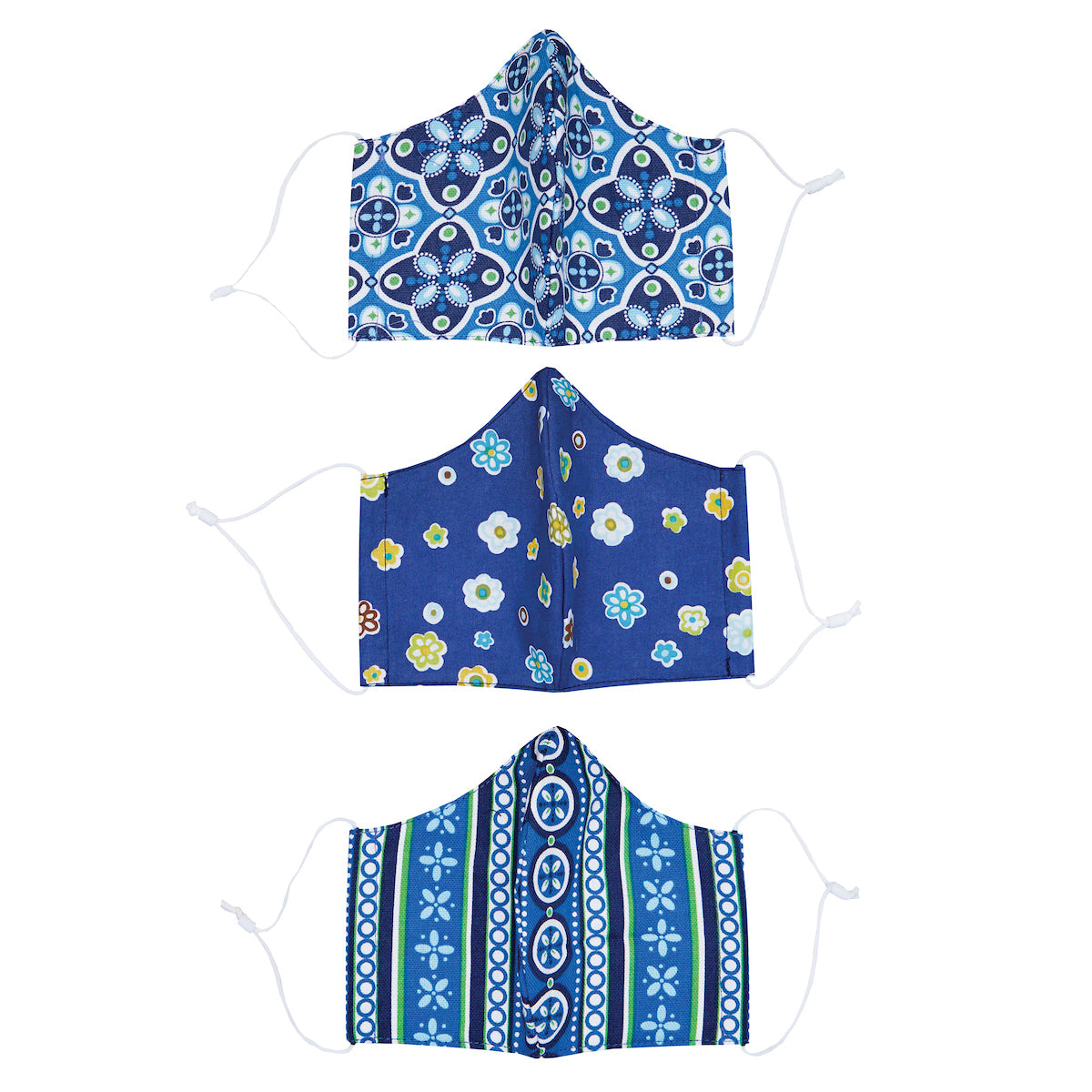 Navy Pattern Shaped Face Covering