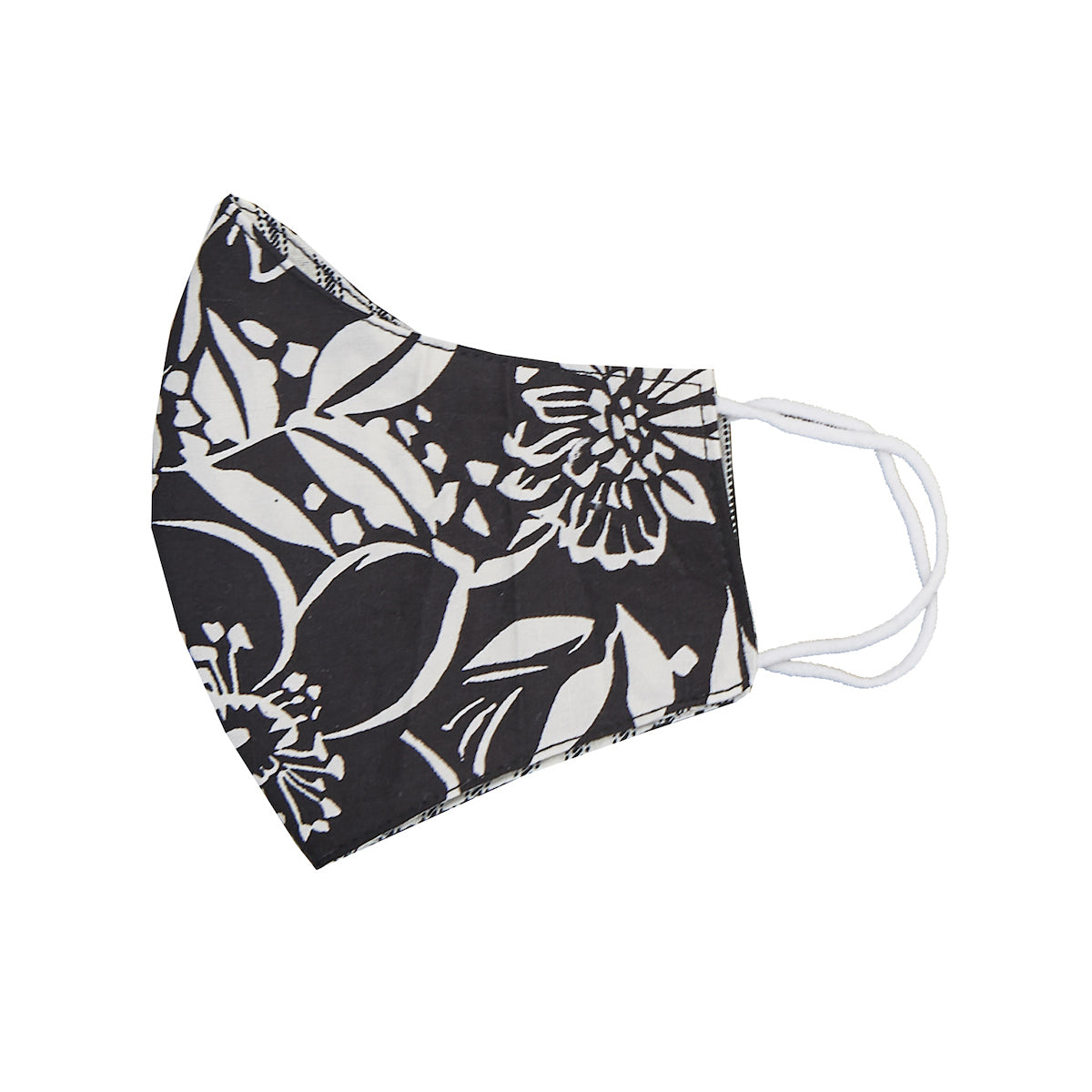 Black Floral Shaped Face Covering