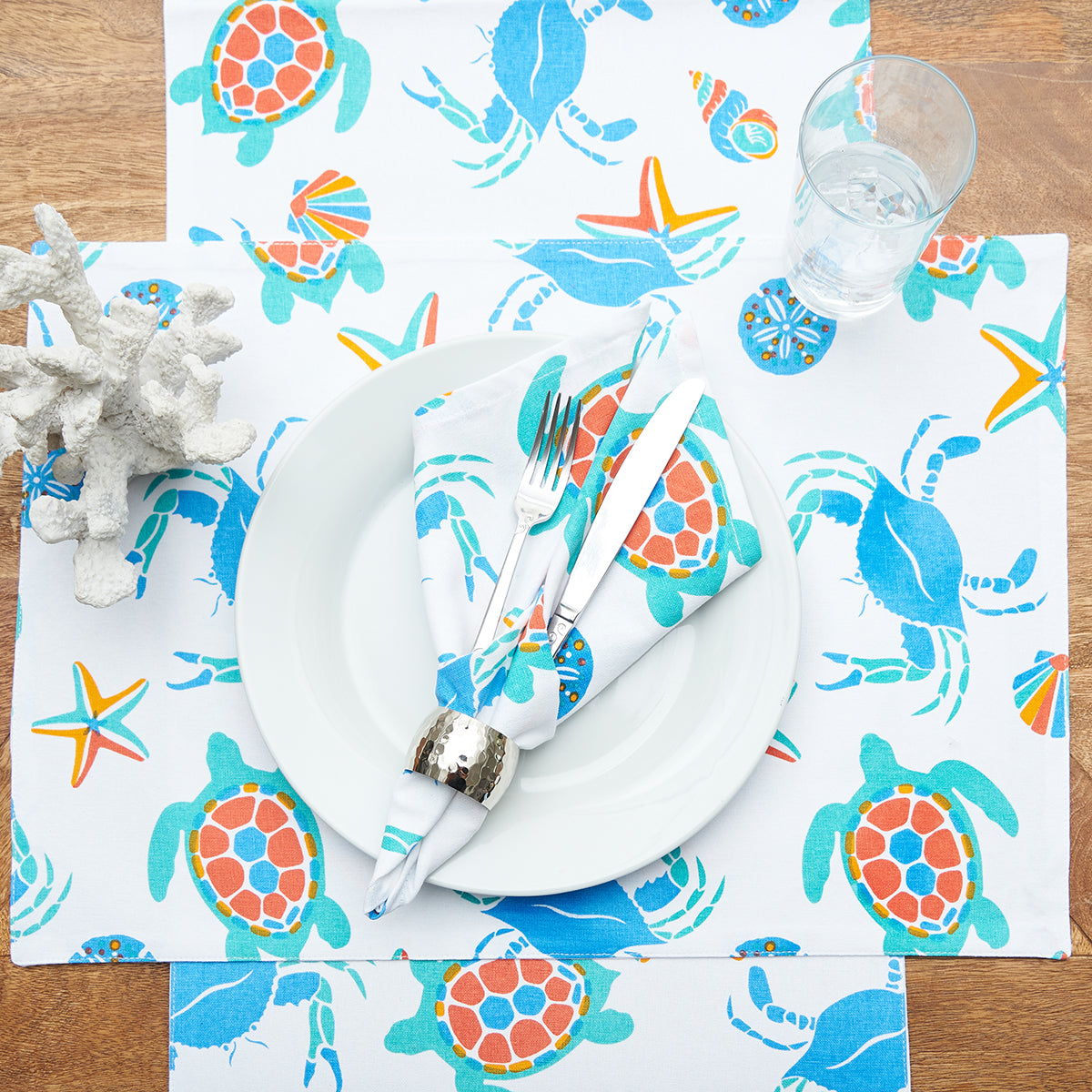 Caraway Coral Table Linens
