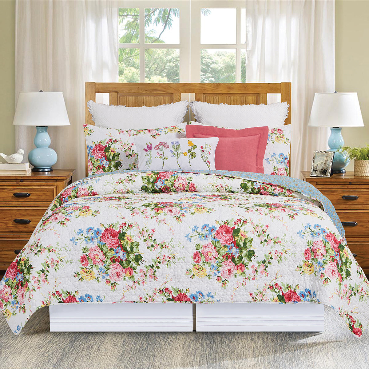 Cottage Rose Quilt Set