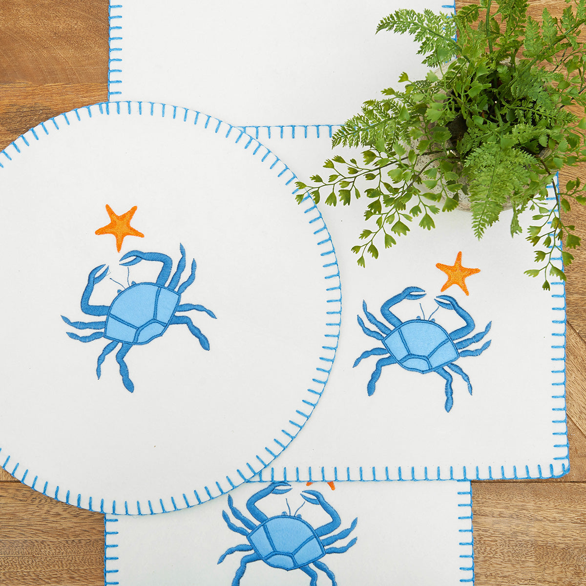 Crab Felt Table Linens