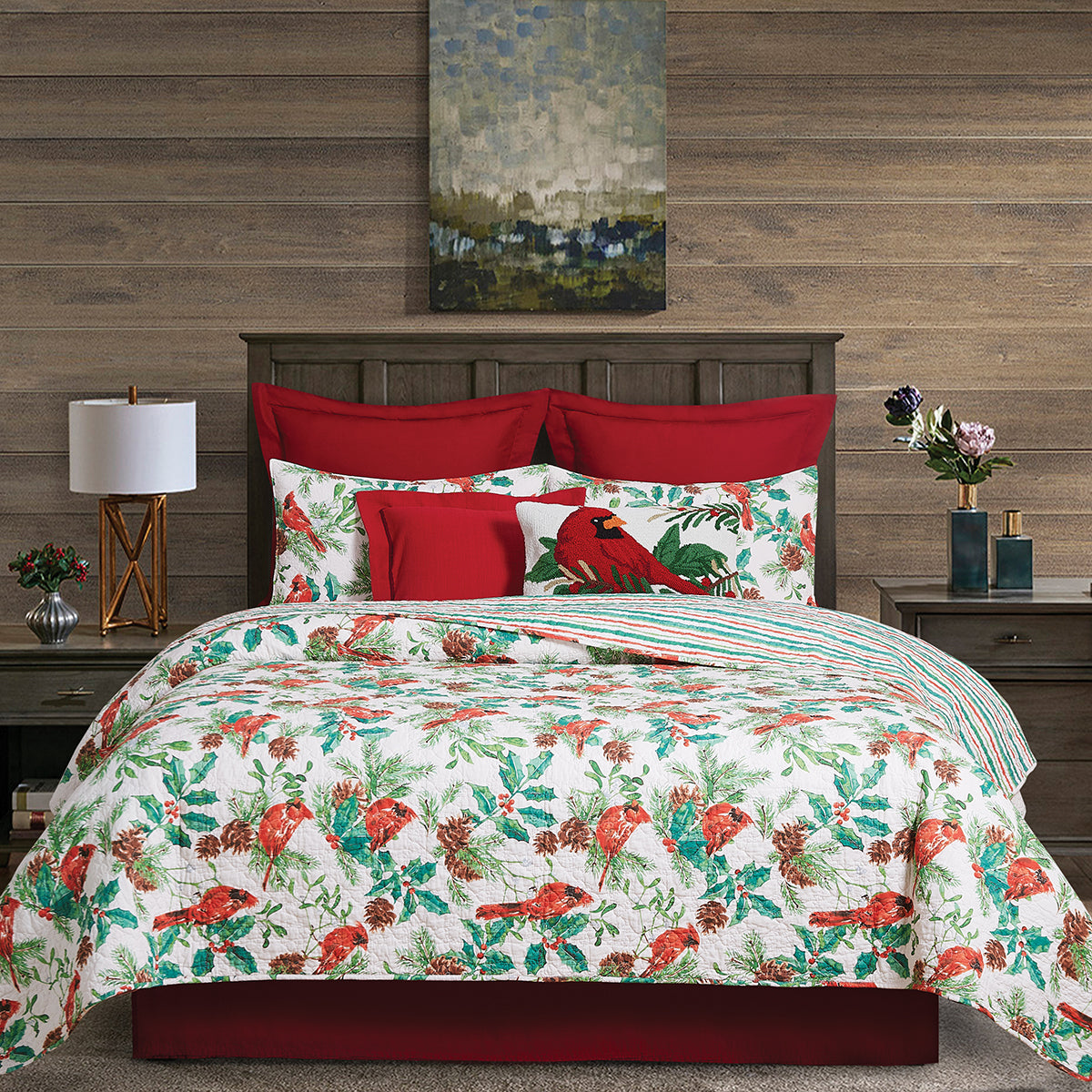 Delwyn Cardinal Quilt Set