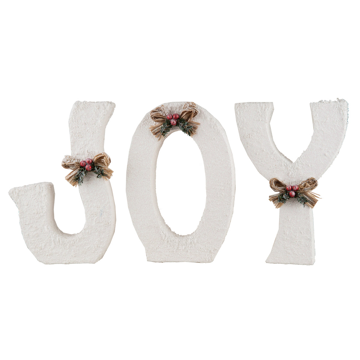 Winter White Joy Letters, Set of 3