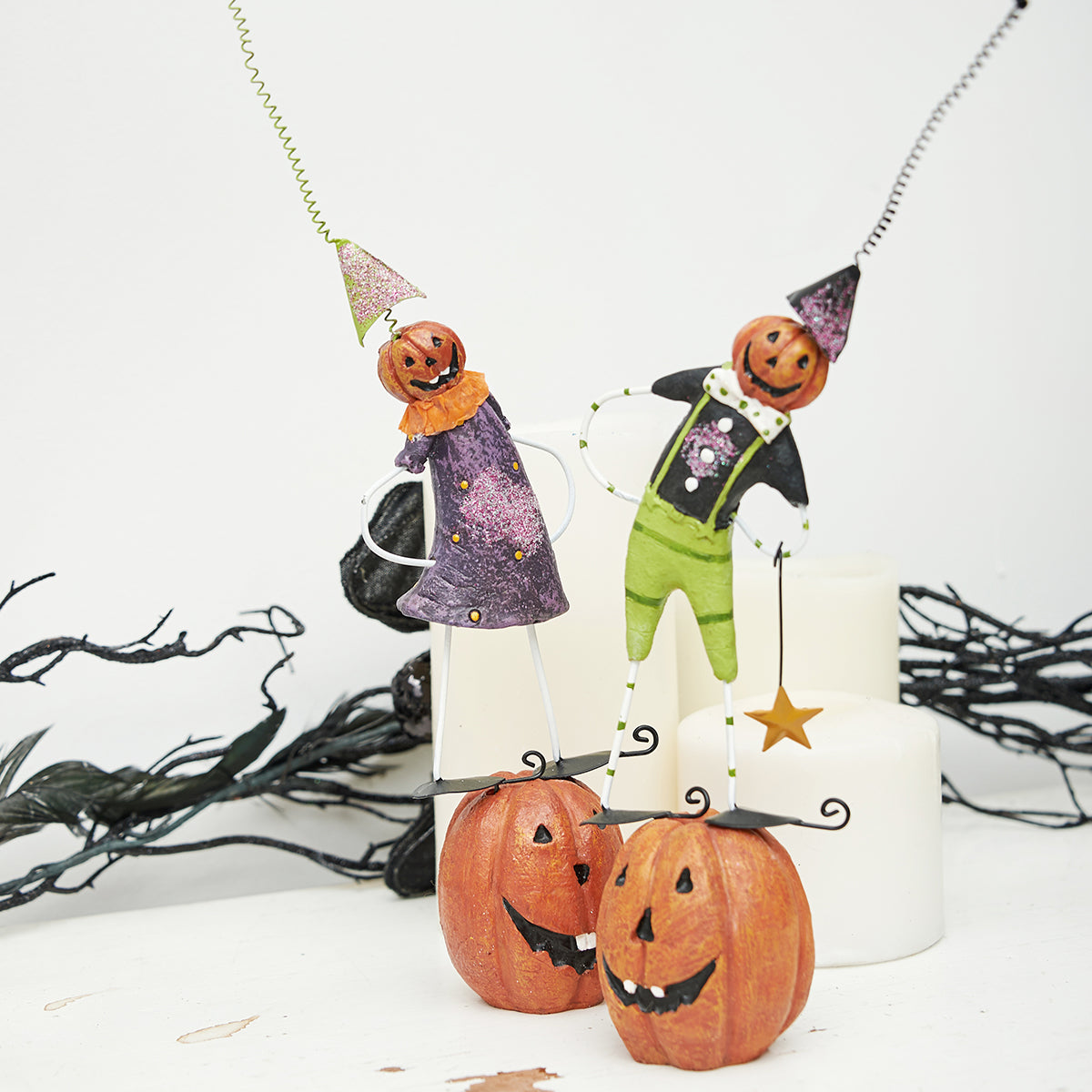 Whimsy on Pumpkin Figurine, Asst. of 2