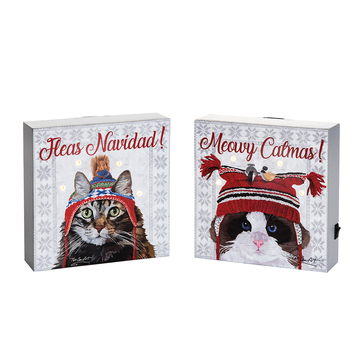 Two Can Art Cat LED Block, Set of 2