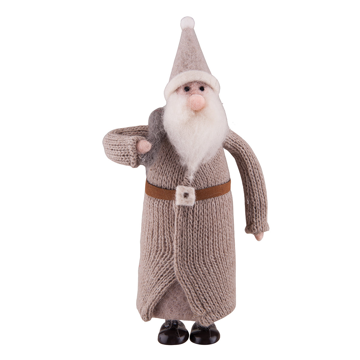 Gray Wool Santa