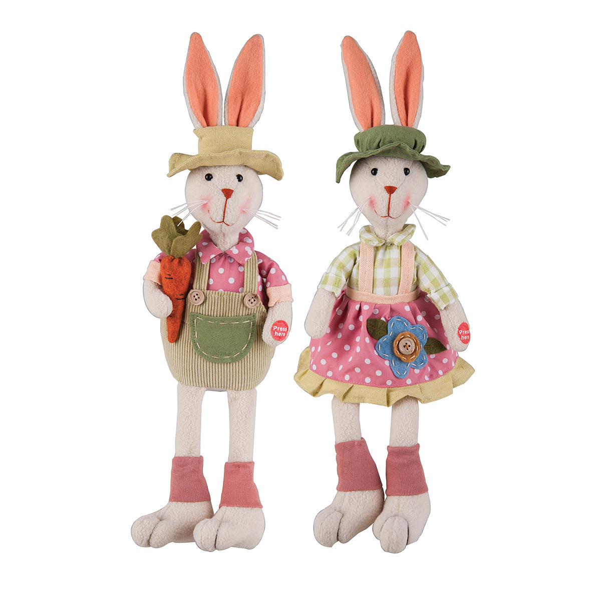 Music Dancing Bunny Figurine, Asst. of 2