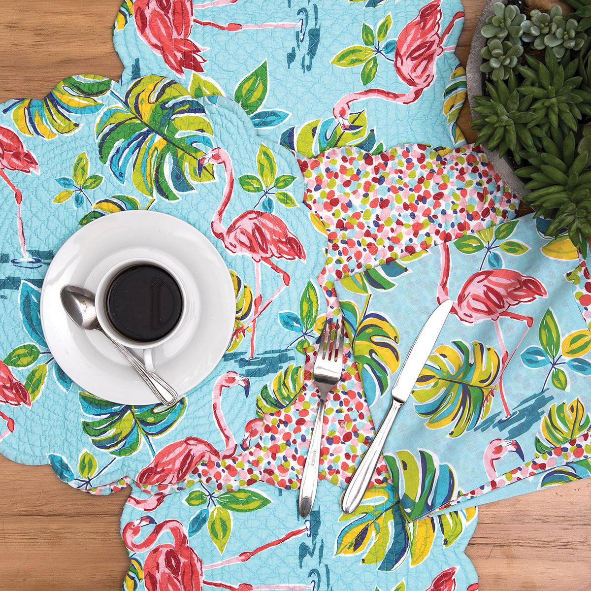 Flamingo Garden Table Linens