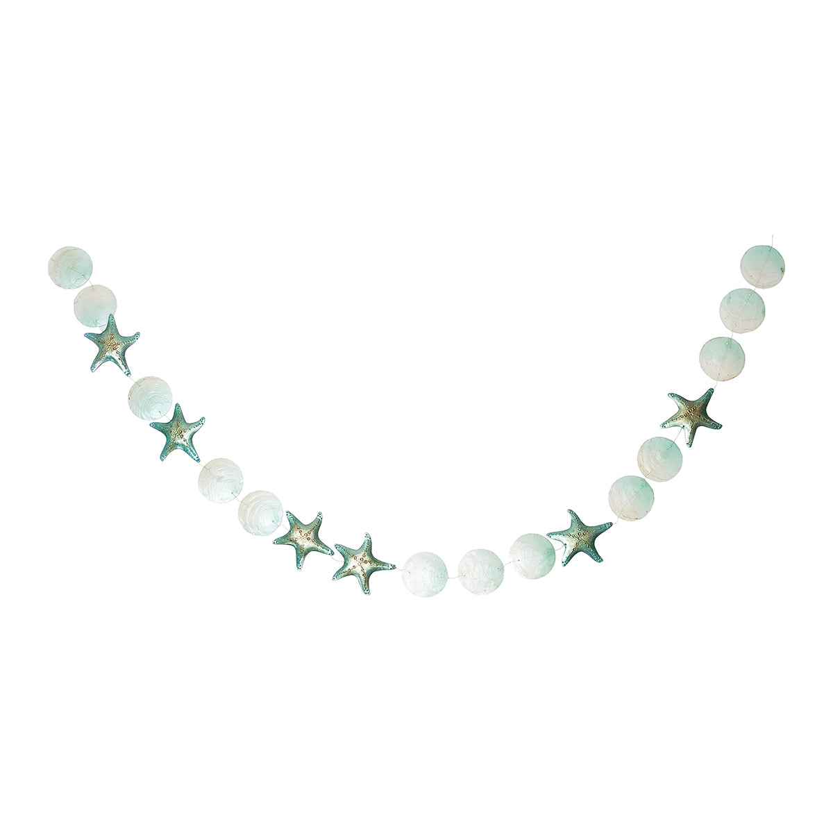 Aqua Starfish Disk Garland