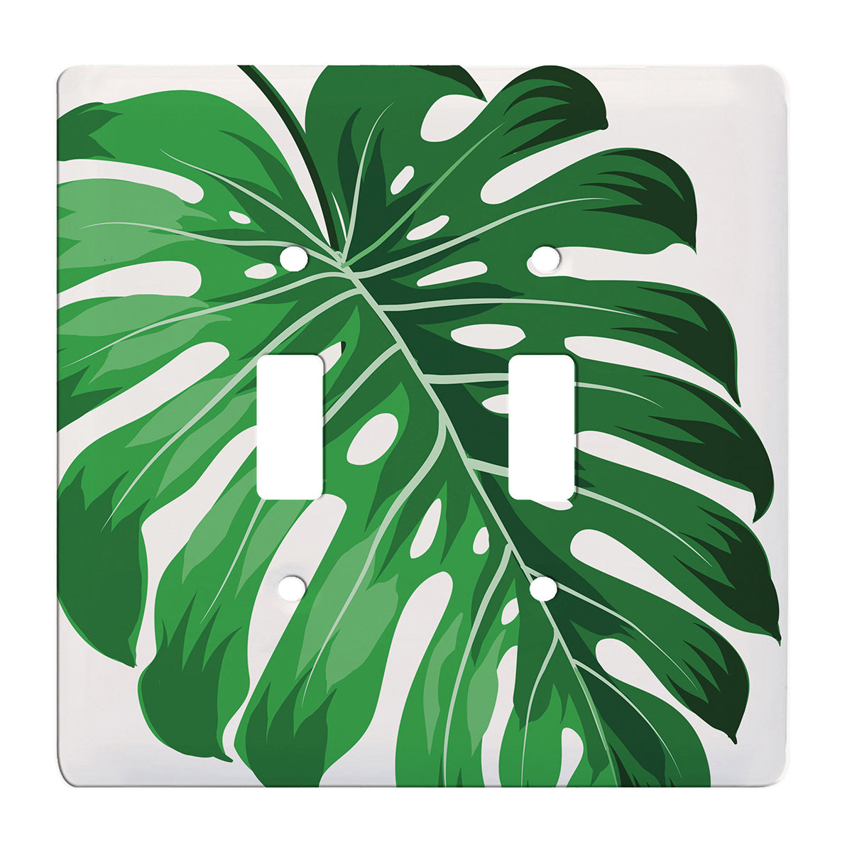 Green Monstera Switchplate
