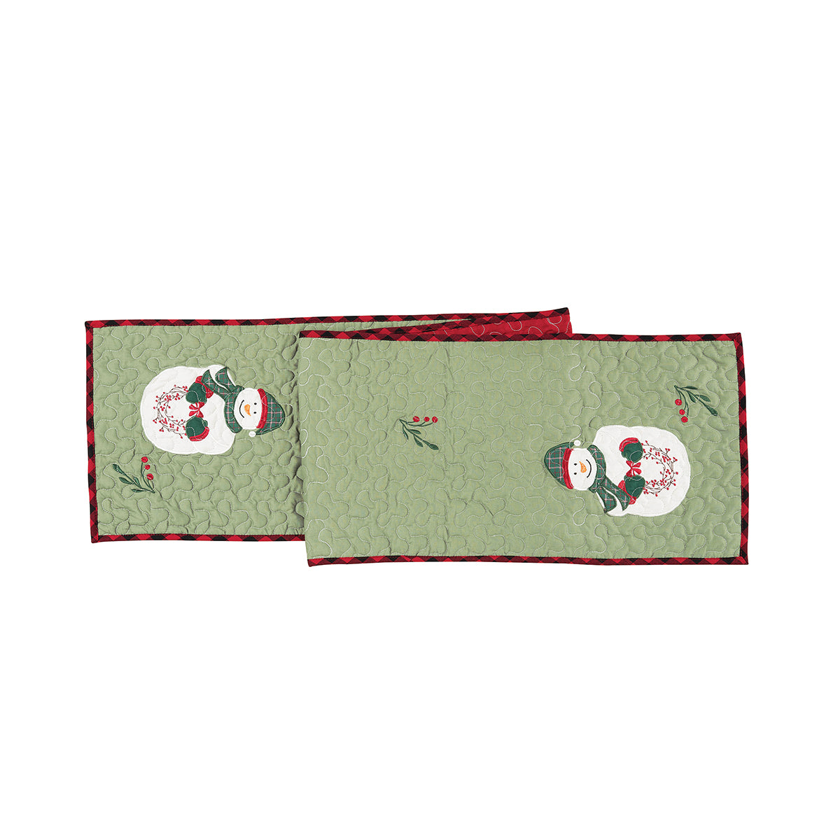 Holly Snowman Table Linens