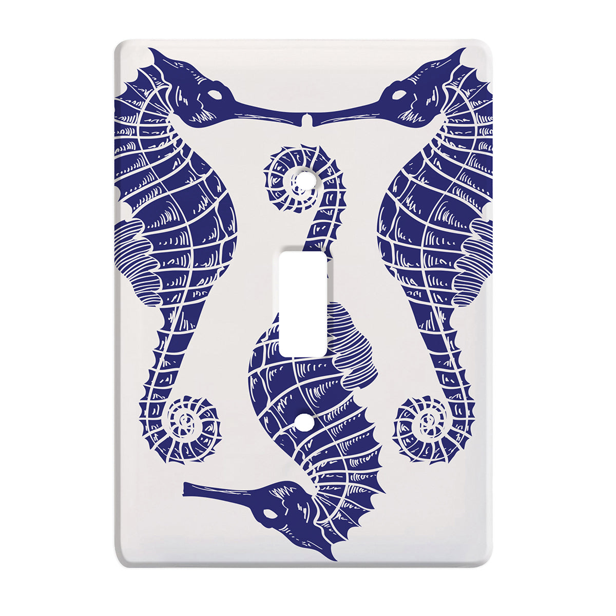 Indigo Seahorses Switchplate
