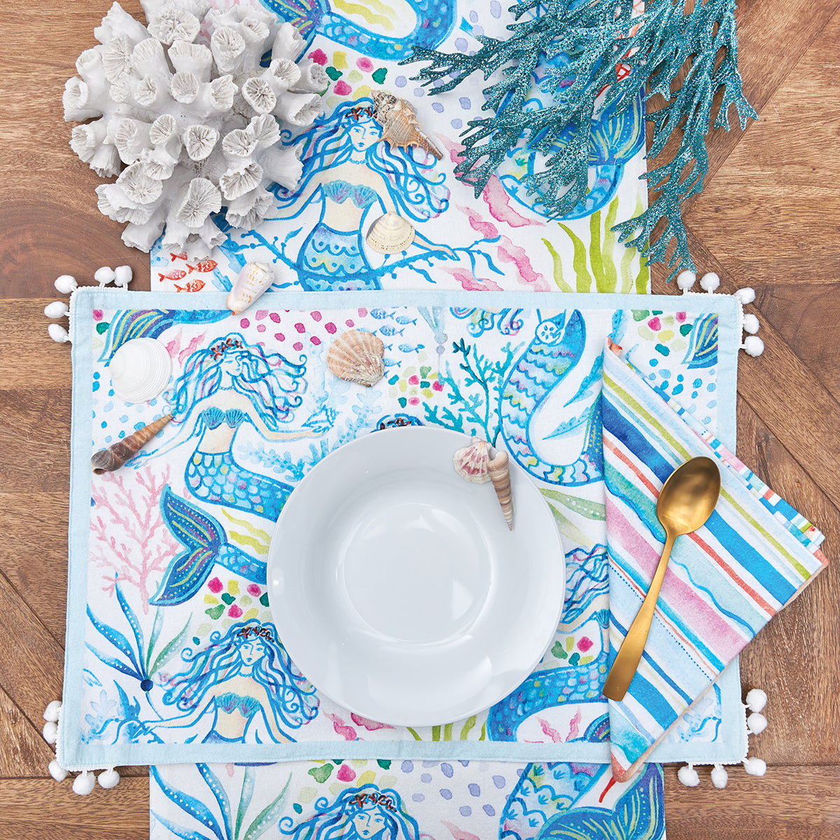 Mermaid Garden Table Linens