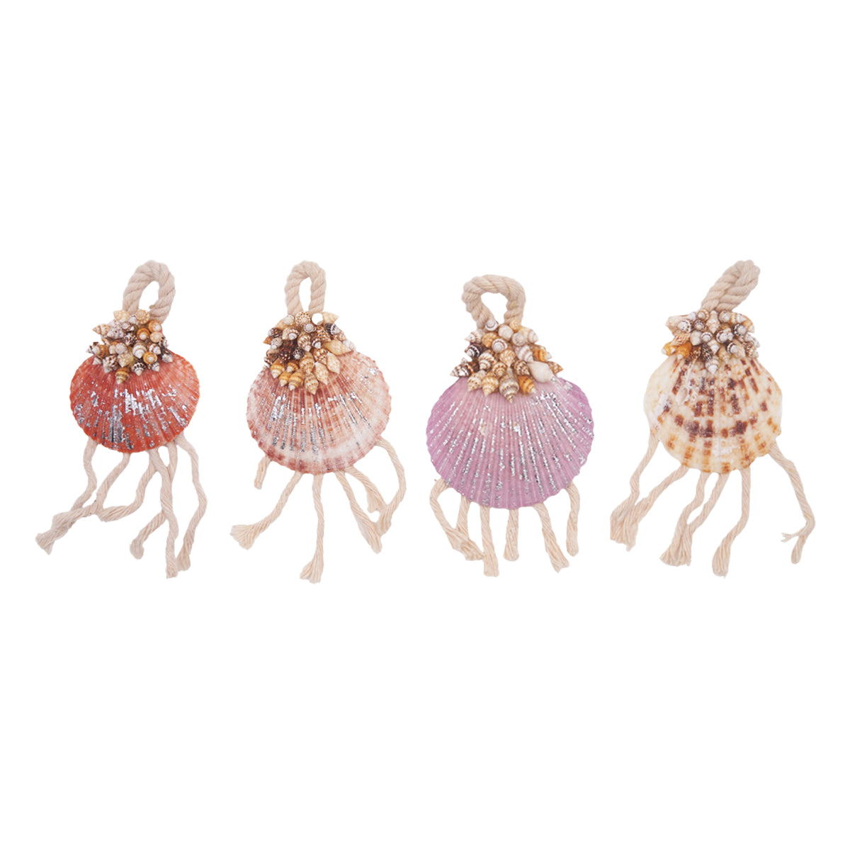 Scallop Shell Napkin Ring, Set of 4