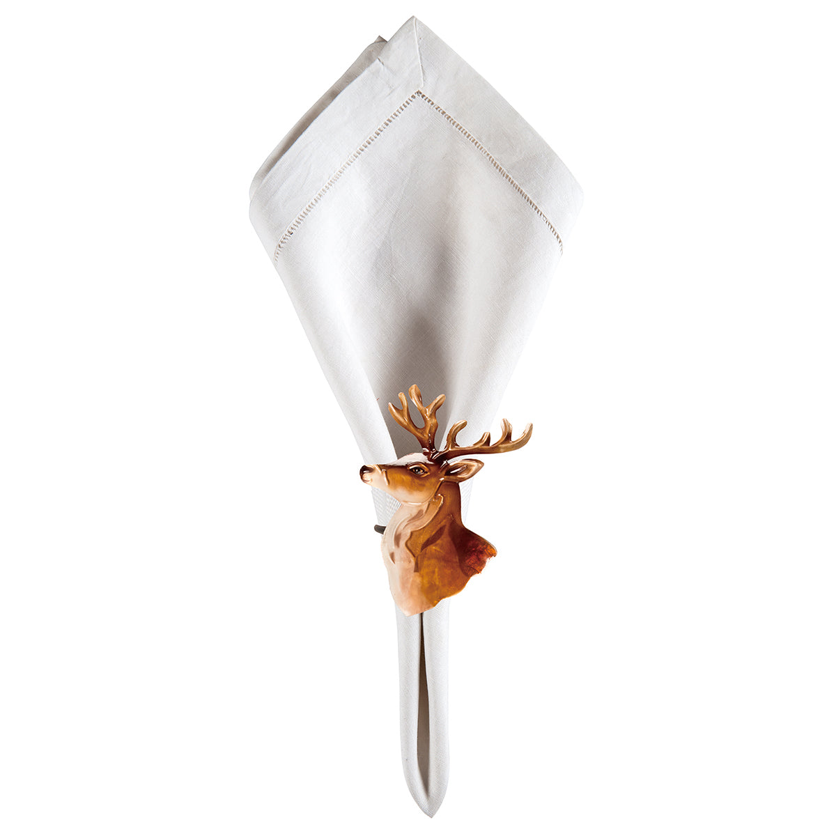 Pearlized Deer Head Napkin Ring