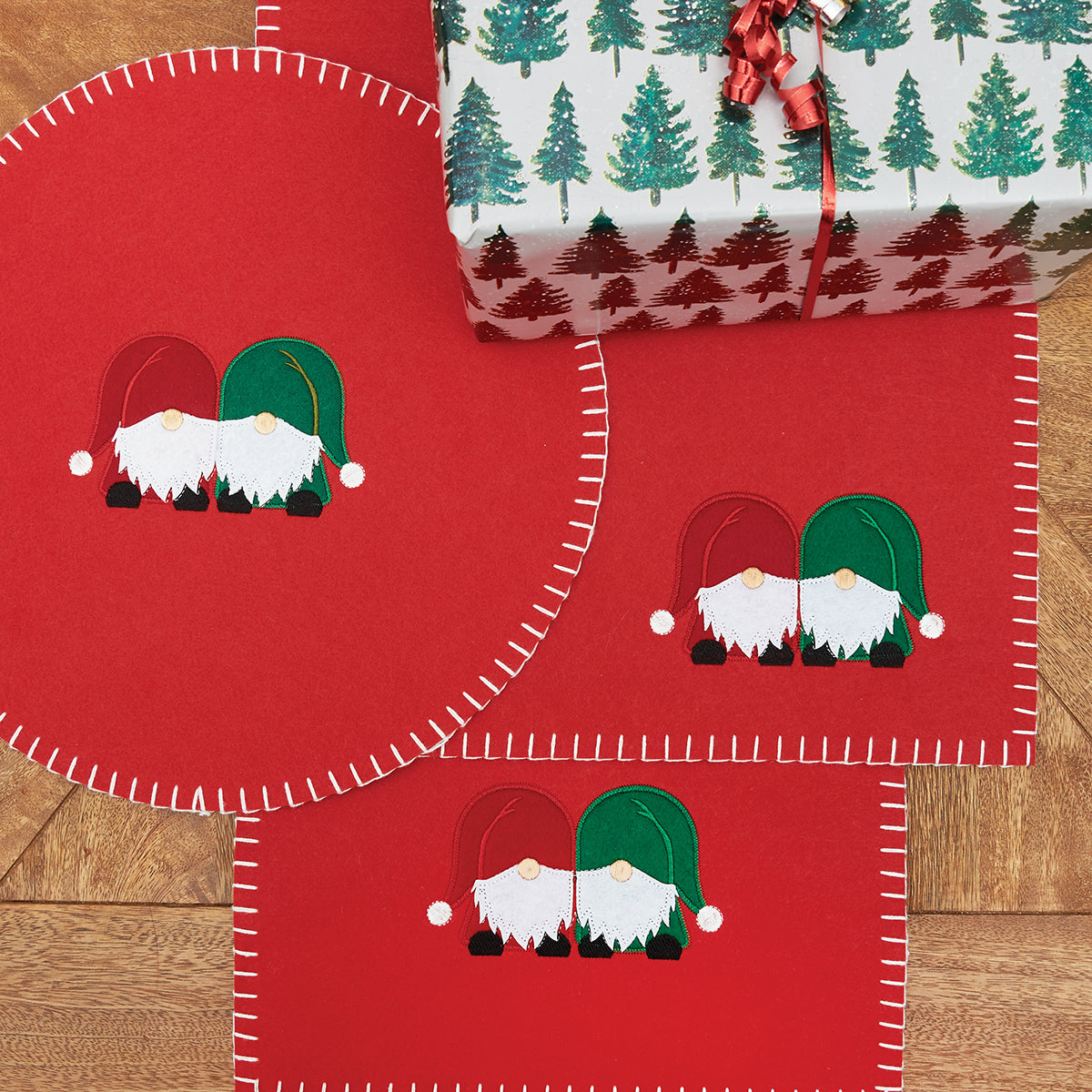 Naughty or Nice Gnome Table Linens