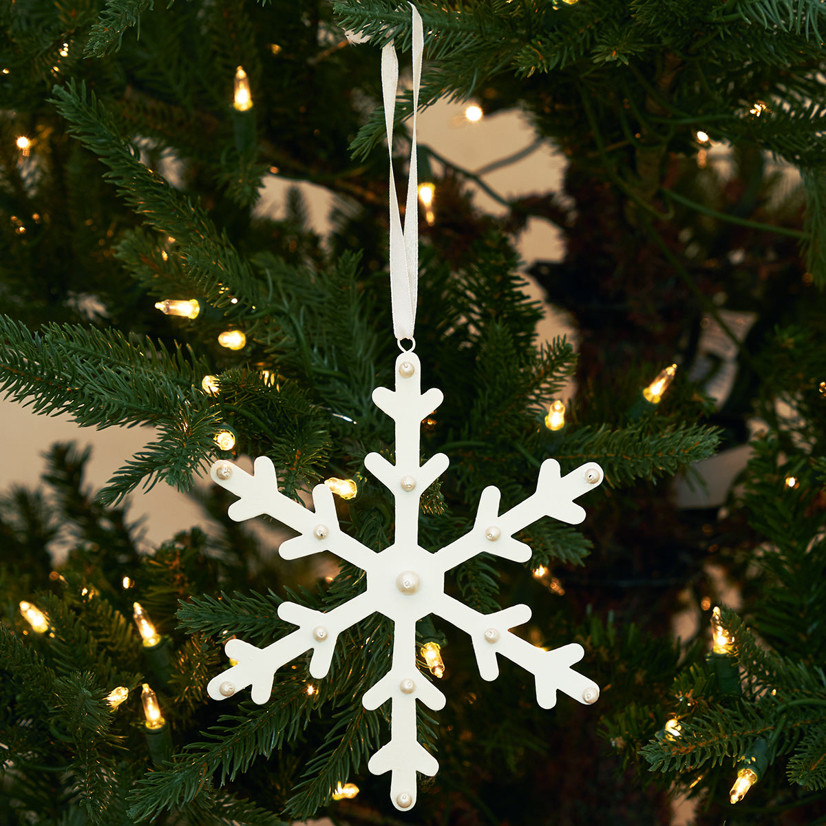 Pearl Snowflake Ornament