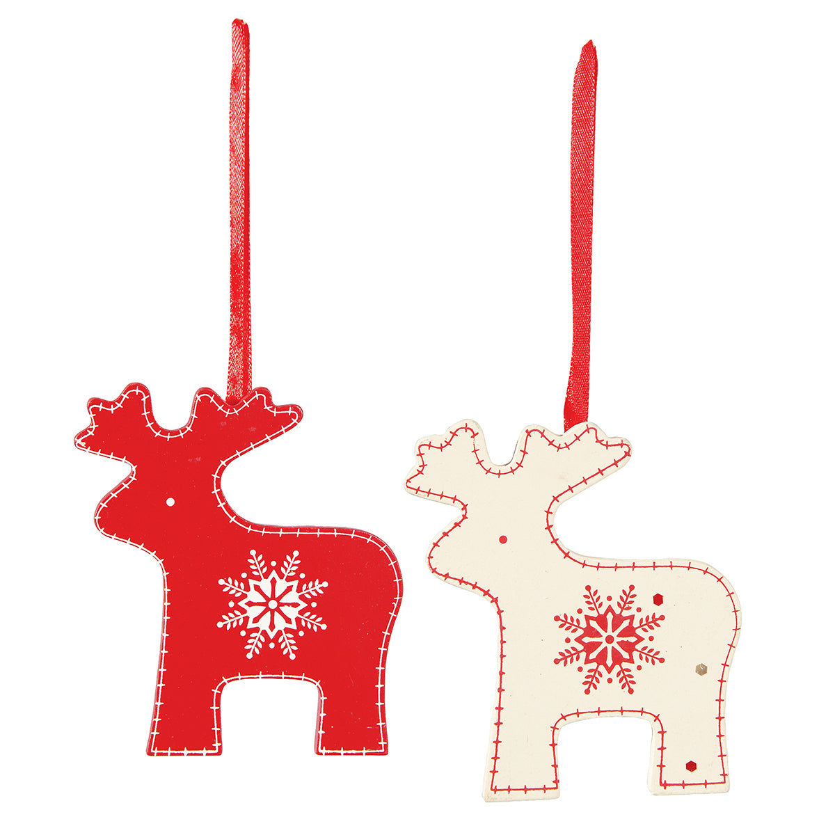 Nordic Reindeer Ornaments, Asst. of 2