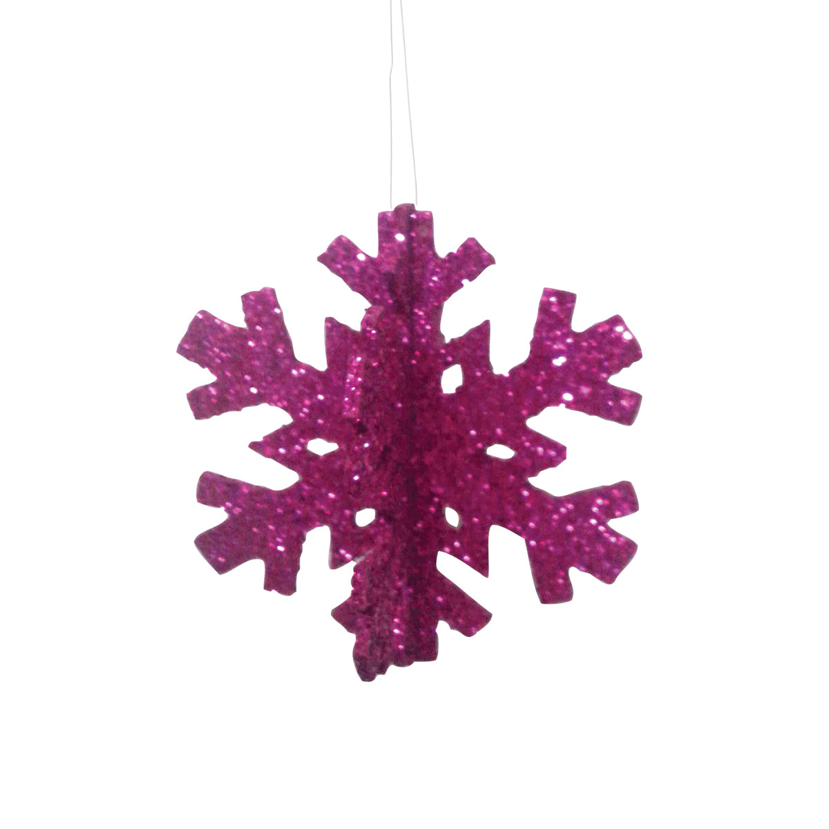 Glitter Purple Snowflake Ornament