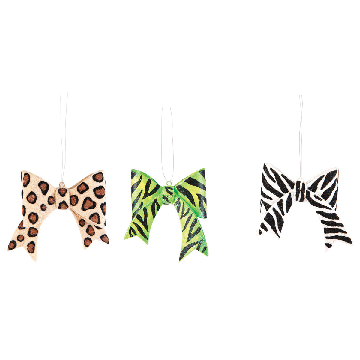 Fashion Bow Ornaments, Asst. of 3