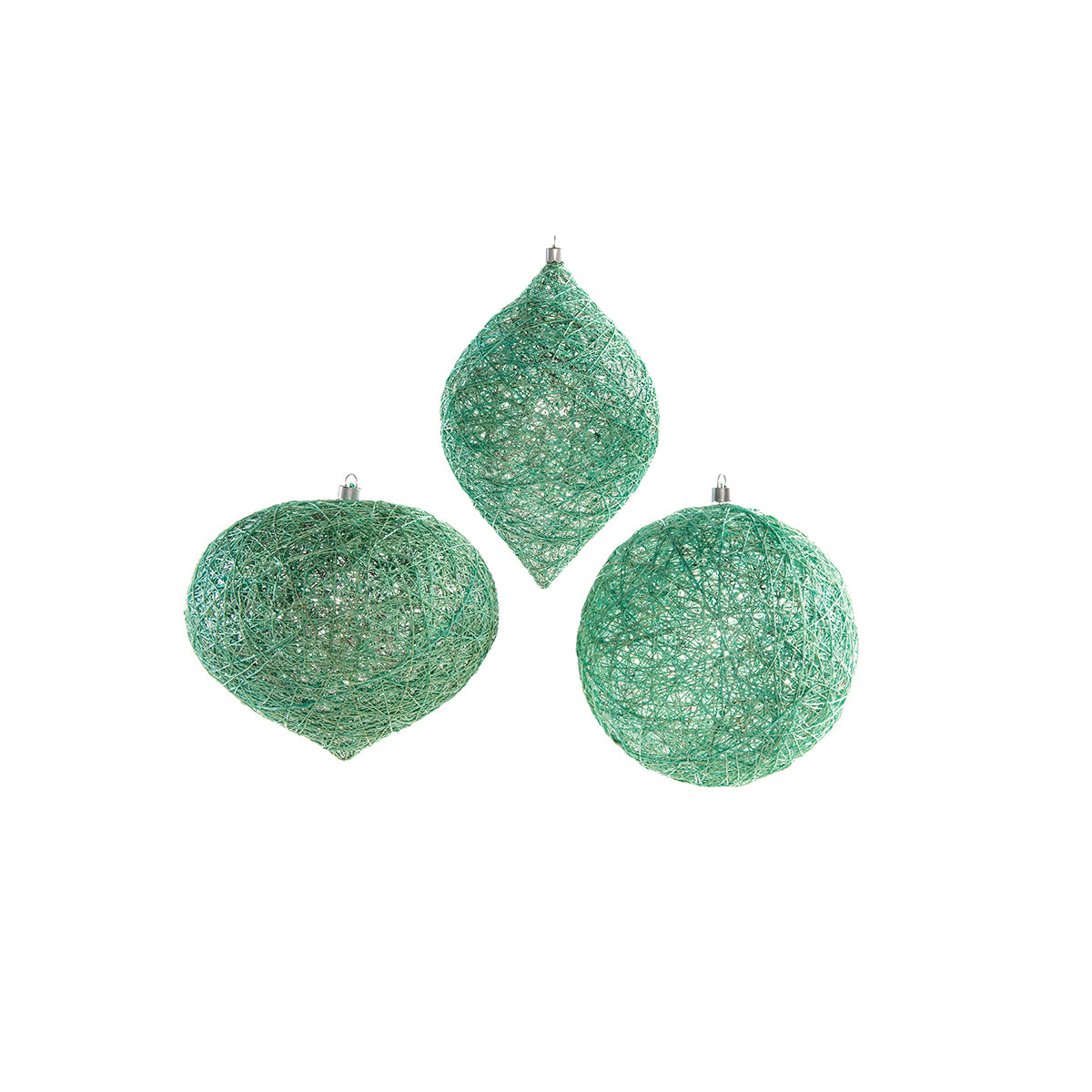 Shimmery Seafoam Ornaments, Asst. of 3