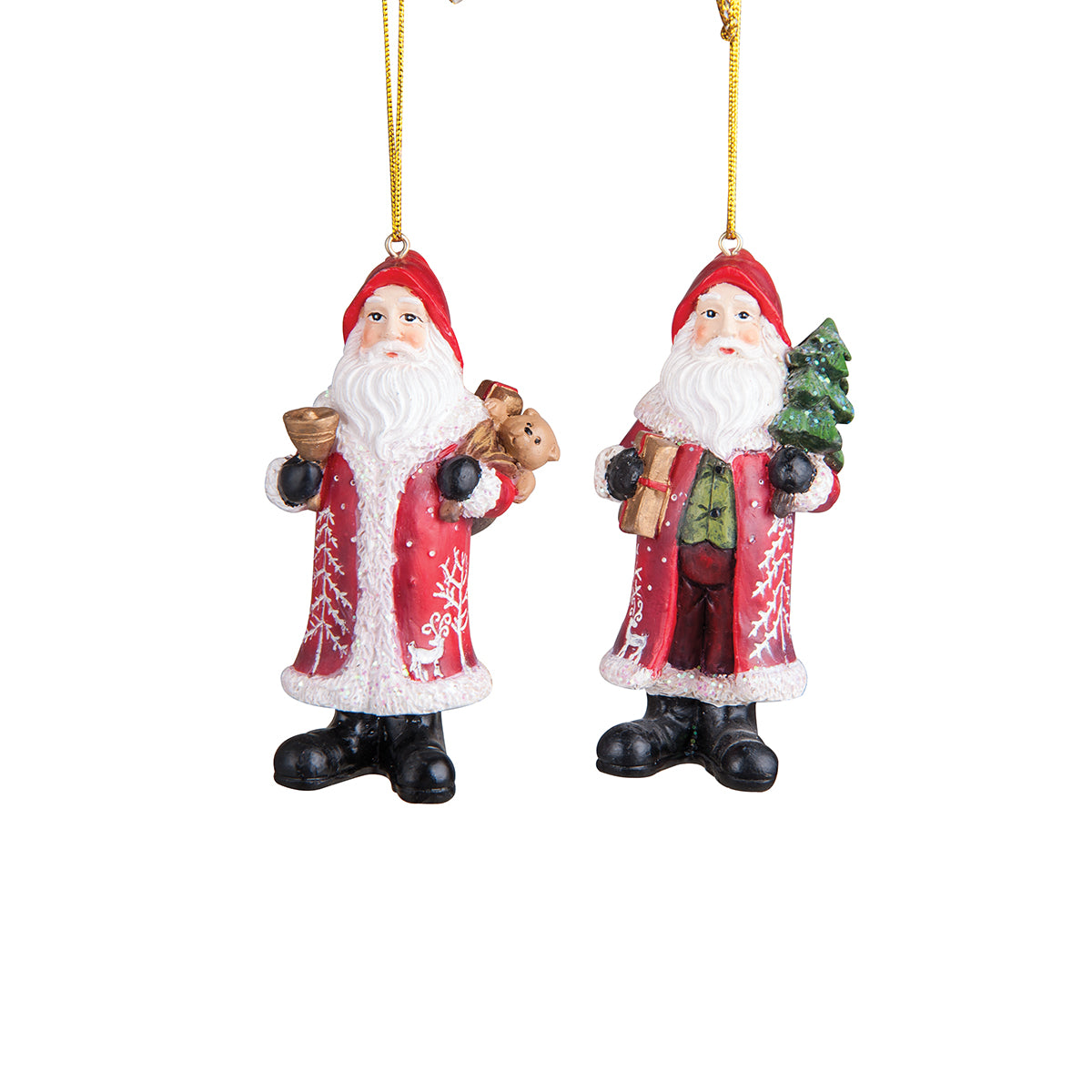 Nordic Santa Ornaments, Asst. of 2