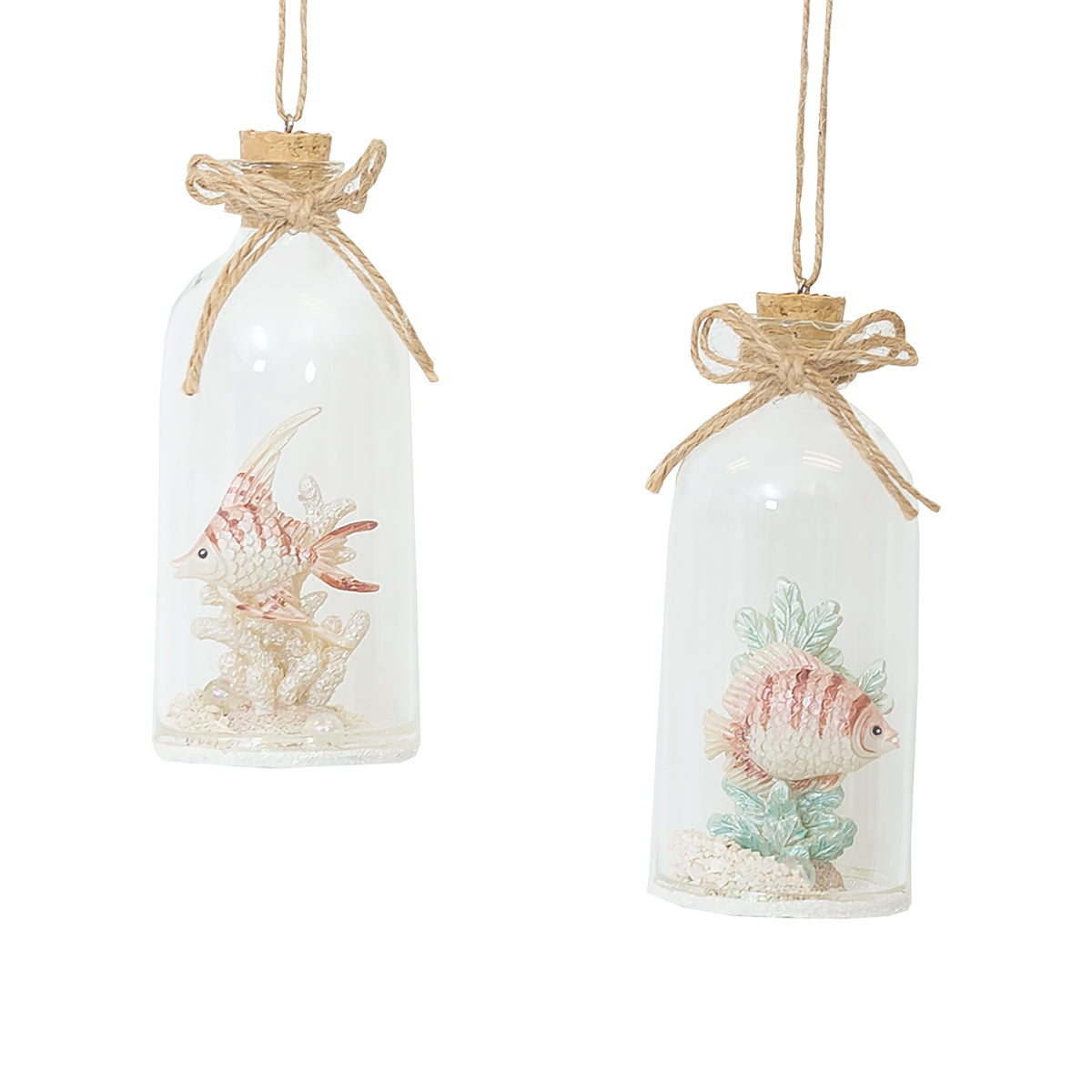 Sea Life in a Bottle Ornaments, Asst. of 2