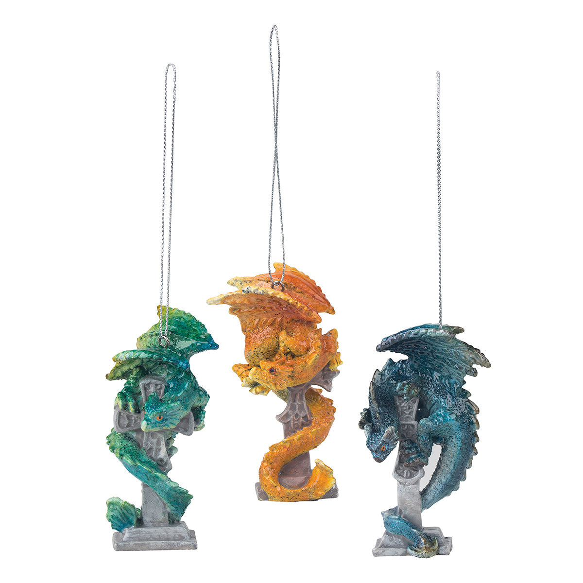 Graveyard Dragon Ornaments, Asst. of 3