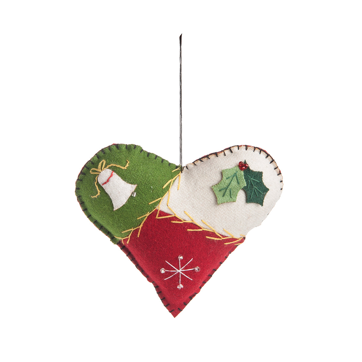 Crazy Quilt Heart Ornament