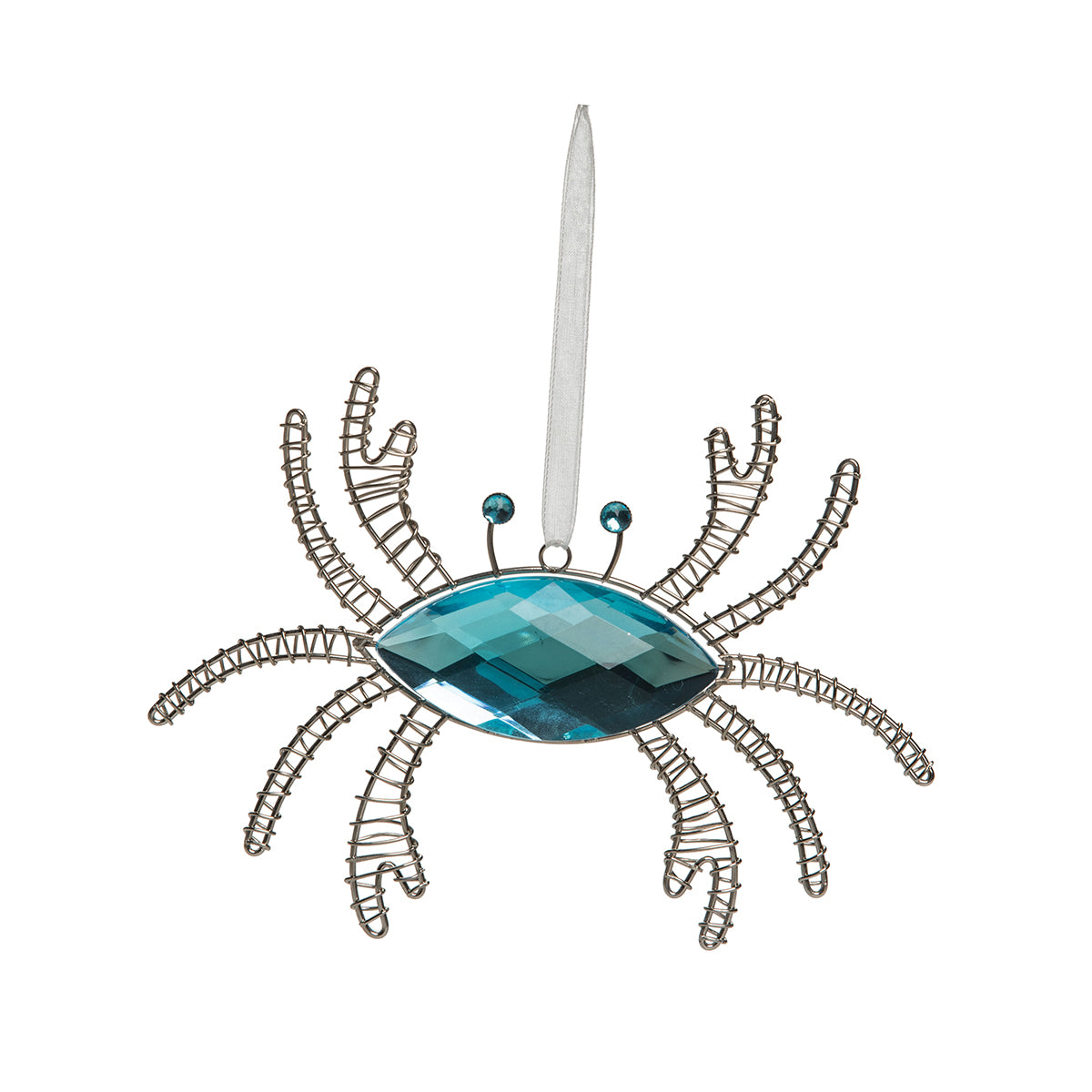 Jeweled Blue Crab Ornament