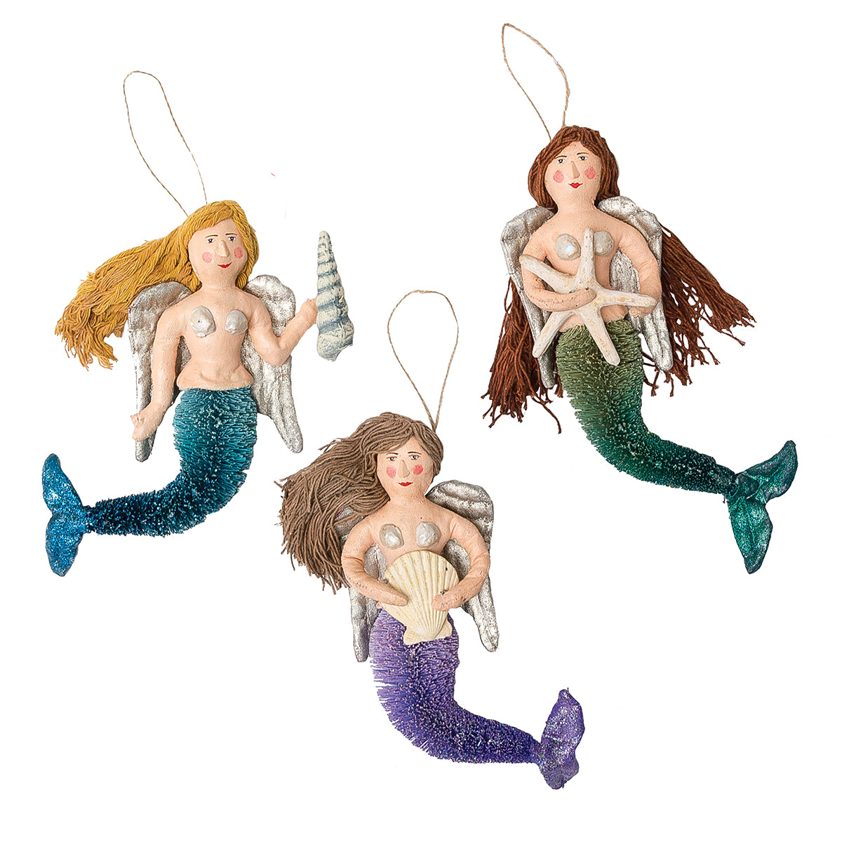 Magical Mermaid Ornaments, Asst. of 3