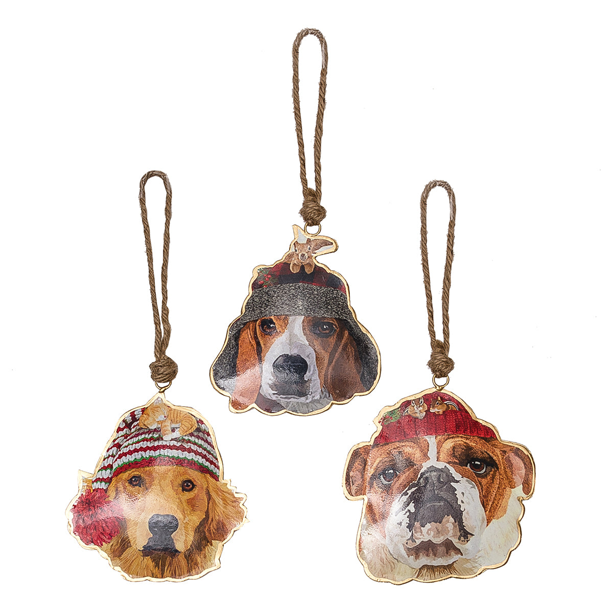 Two Can Dog Ornaments, Asst. of 3