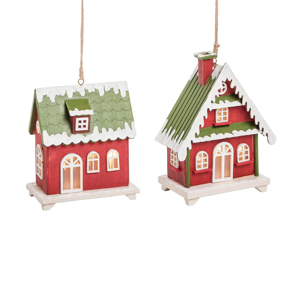 Stewart's Farm House LED Ornaments, Asst. of 2